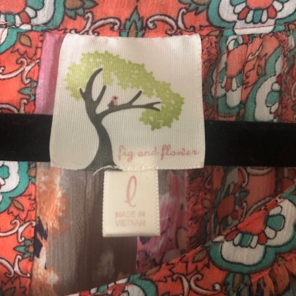 Fig and Flower long sleeve blouse size large - Picture 7 of 10